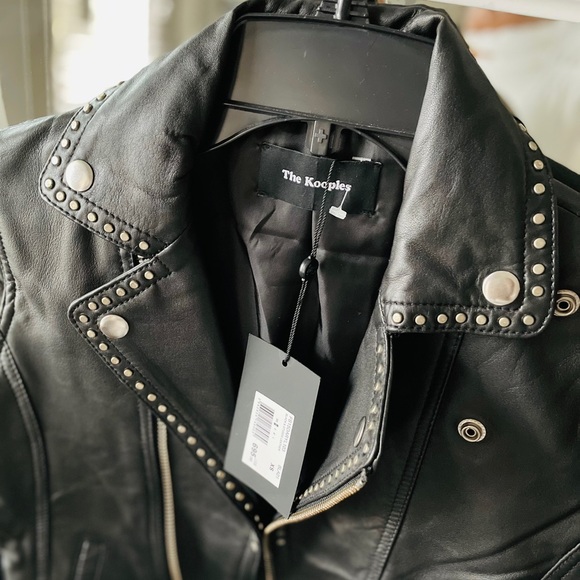The Kooples Leather Moto Jacket New - Picture 11 of 12
